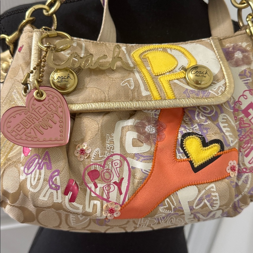 Coach Poppy Graffiti Groovy 15040 handbag 3 tags - Picture 3 of 14